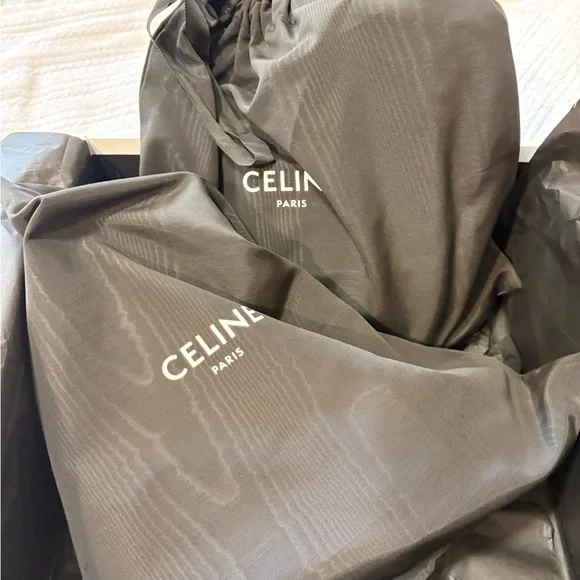 Celine Black Leather Combat Boots - Picture 9 of 10